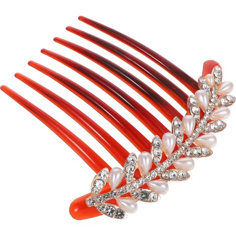 Elegant Vintage Pearl Hair Comb for Women, Alloy (1/5)