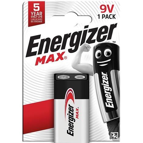 Energizer Max 6LR61, pile 9V Pile bloc, 1 blister