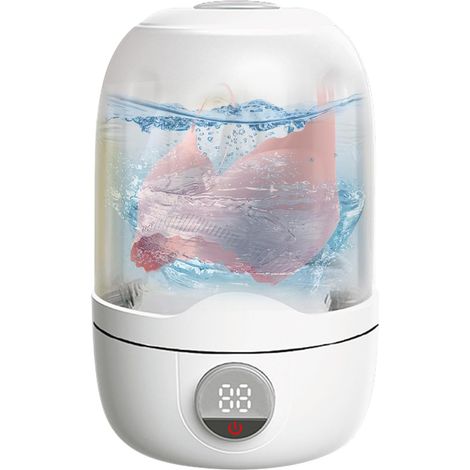 Lave-linge Mini Lave-Linge Compact Pour Sous-Vêtements,Outil de Nettoyage Rechargeable Automatique pour Tasse à Lingerie pour Dortoirs Camping Appartements Petits Espaces et Voyage (1/5)
