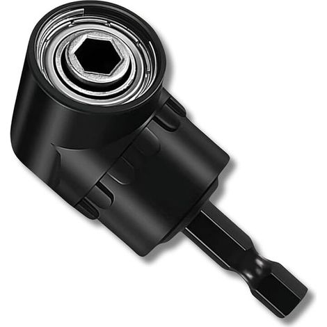 Porte-adaptat de tournevis 105°, perceuse à angle droit, tournevis d'angle, porte-embout d'angle multifonctionnel avec porte-embout magnétique 1/4", adaptat d'embout pour percer da (1/5)