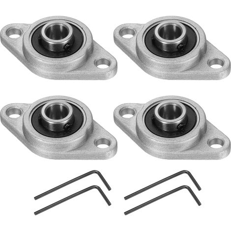 4pcs Paliers de Battement Montés Lisse KFL08, Palier à Semelle Alésage 8mm pour Bride Roulement à Bille de Bloc Roue de Brouette Machine à Axe Imprimante 3D, P6(ABEC3) (1/5)