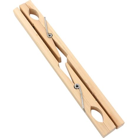 10 Pinces à tube, Bois, Longue poignée 18cm, Résistant chaleur, Laboratoire école