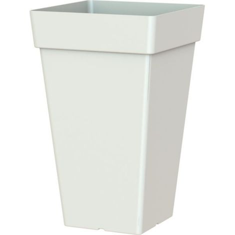 Blumenkübel Capri Quadrat Höhe 65cm Weiß - Eda