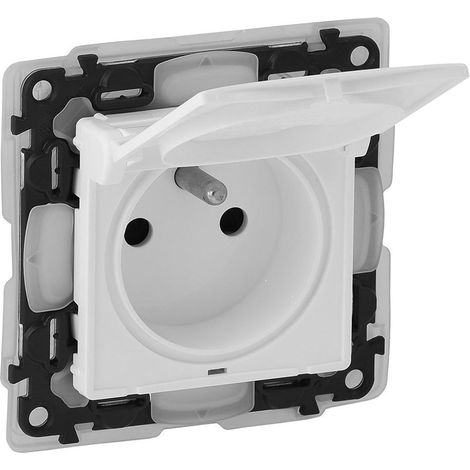 prise électrique Legrand le-753179 ip44 extérieur avec cache poussière
