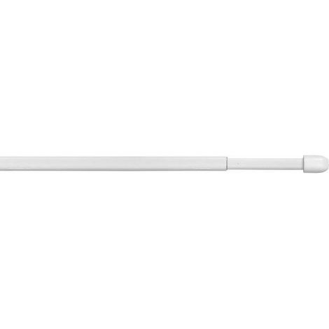 2 astine in acciaio plasticato bianca piatta estensibile da 30 a 40 cm
