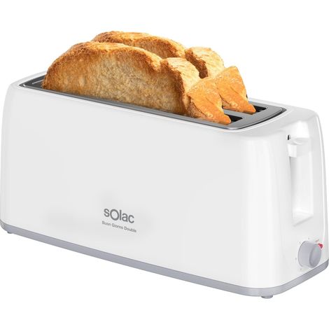 Grille-pain Blanc 1200W 4 Tranches Longues (1/2)