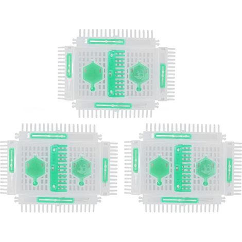 Lot de 3 couvercles de cage à reine des abeilles avec boucle en plastique et goupille - Accessoires pour l'apiculture (1/5)