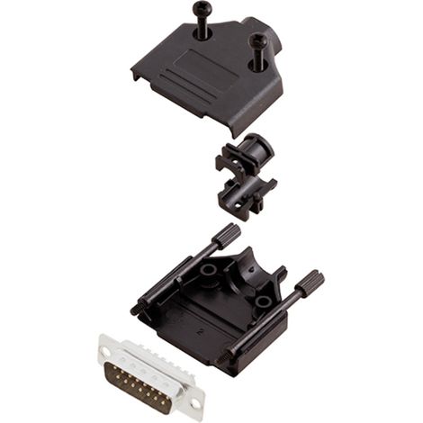 TRU COMPONENTS TCDTPKP15DBPK 7708716 D-SUB Stiftleisten-Set 180 ° Polzahl: 15 Lötkelch 1 St.