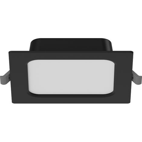 Mexen LDRR panneau plafonnier encastré LED downlight 12 x 12 cm, 6W, Neutre - 4000K, 390 lm, noir - L211-012-0640-70 (1/5)