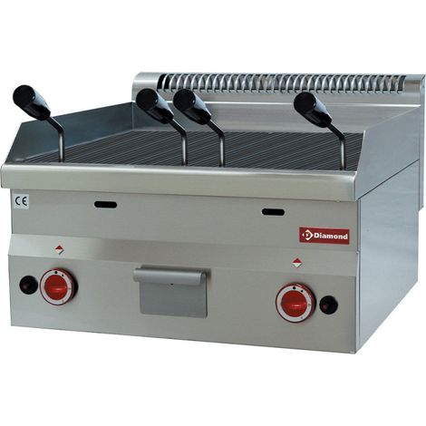 Grill gaz pierre de lave - grille fonte - Diamond (1/3)