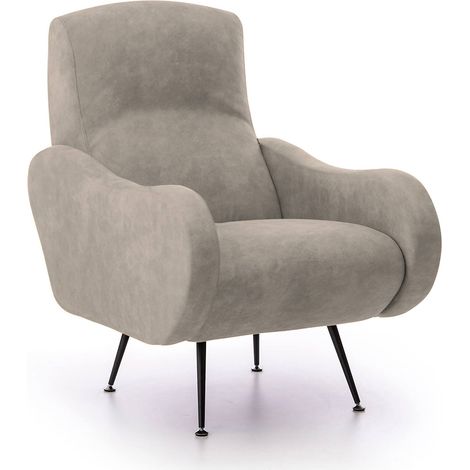 Fauteuil Dromondin, accoudoirs, poids supporté 90 kg Made in Italy, gris (1/5)