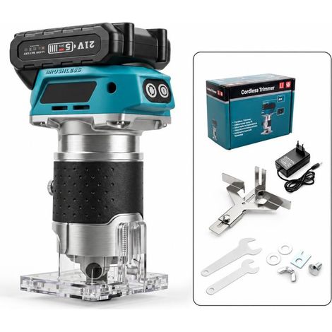 Irovami Défonceuse bois sans balais – 700W, alliage alu, 1 batterie, UE