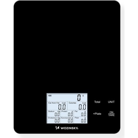 Intelligente Küchenwaage mit Display und Bluetooth-App, 10 kg – Schwarz (1/4)