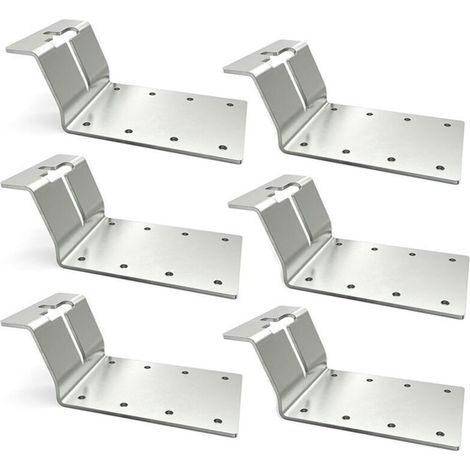 Support vertical en 6 pièces pour poteaux de clôture en T, fixation d’angle verticale pour poteaux en T (1/4)