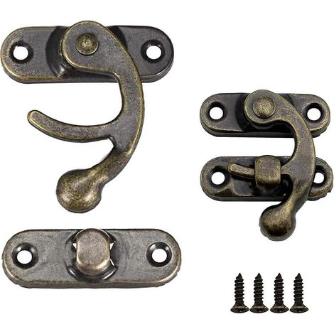20 Verschlüsse aus Horn-Metall-Bronze für Retro-Holzkisten und Schmuckkästchen, inklusive Schrauben. (1/5)