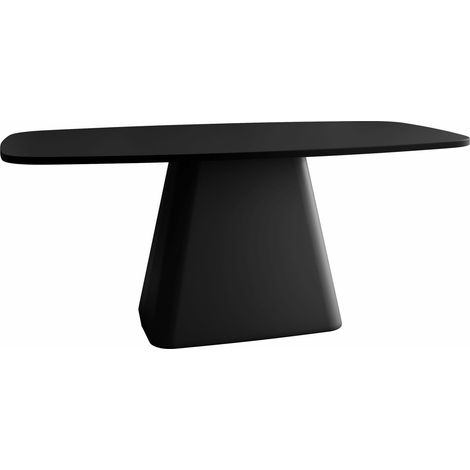 Mesa de centro Oswego 158, Negro, 48x60x120cm, Diámetro: 0, Aglomerado laminado, Angular