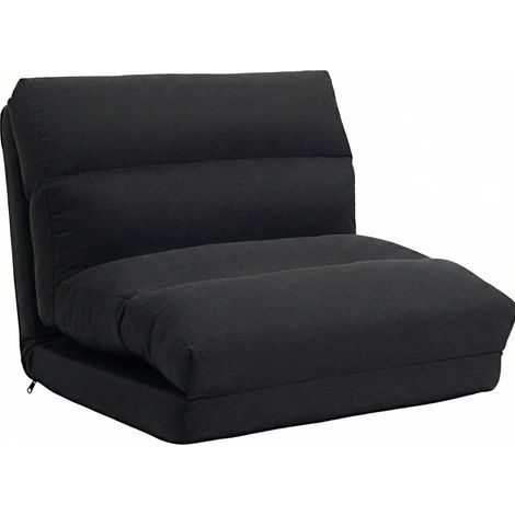 Poltrona a Sacco Regolabile 70x72x56 cm in Tessuto con Schienale Recliner 90°–180° e Struttura in Metallo (1/5)