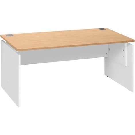 Bureau droit Ineo chêne clair L 140 cm - Maxiburo (1/5)