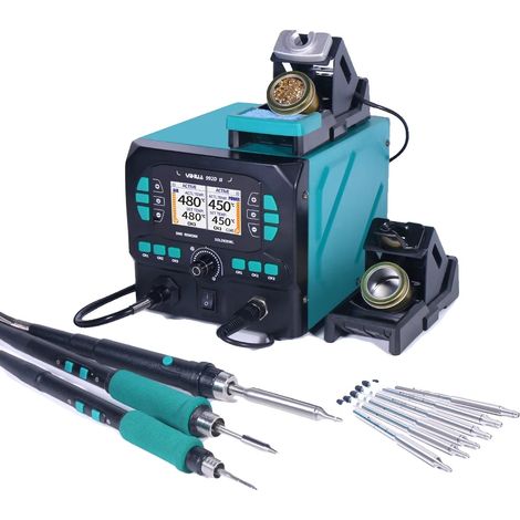 Station de Rework à Pistolet à Chaleur, Double Fonction, Température Réglable, ensemble2, 220V-240EU (1/2)