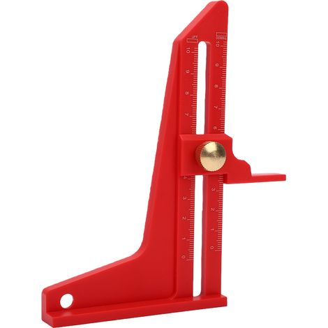 Jauge de hauteur pour le travail du bois, outil de mesure de profondeur en ABS et alliage d'aluminium pour scie circulaire, défonceuse et perceuse à colonne. Compatible avec scie circulaire, défonceus (1/5)