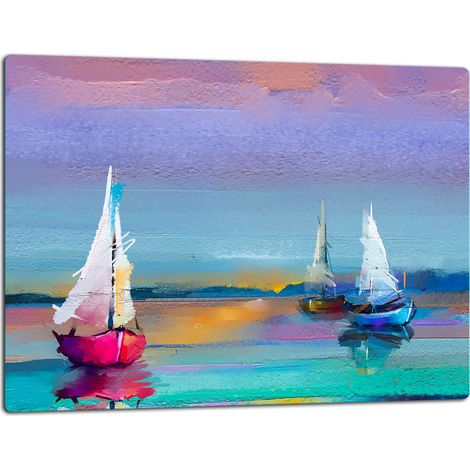 Schneidebrett aus Glas, 52x40, Boot (1/5)