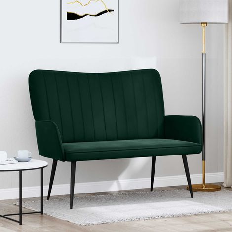 Sofá de 2 Plazas Verde oscuro 115 x 61 x 87 cm