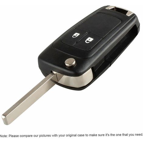 De La Coque De La Cle A Rabat Pliable A 2 Boutons Avec Lame Non Coupee Pour Vauxhall Opel Astra Insignia (1/4)