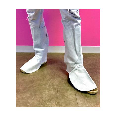 Paire de guetres de soudeur en cuir (1/2)