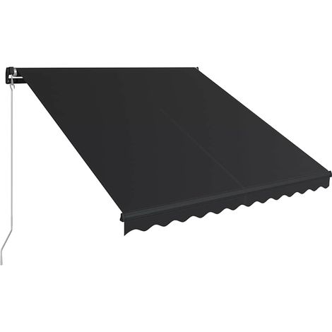 Toldo retráctil manual con LED gris antracita 300x250 cm vidaXL (1/5)
