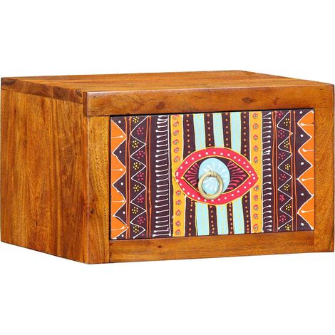 Armario de Noche Marrón 35 x 30 x 22 cm madera maciza de acacia (1/5)