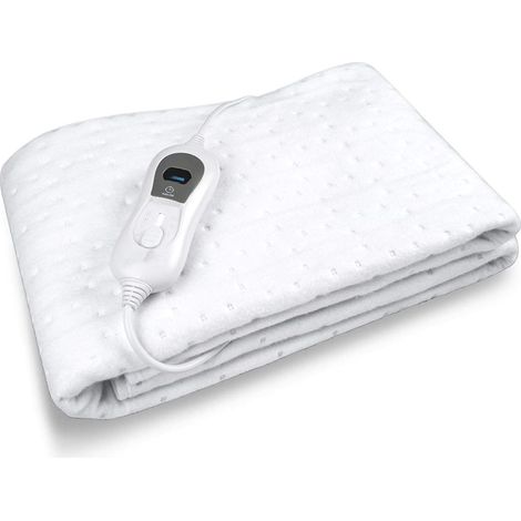 1 Sous-matelas chauffant, 3 niveaux de température, polaire douce, arrêt automatique, lavable machine, 150x80 cm (1/5)