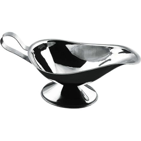 Stainless Steel Gravy Boat,Sauce Boat Seasoning Dishes 10oz with Handle Sturdy