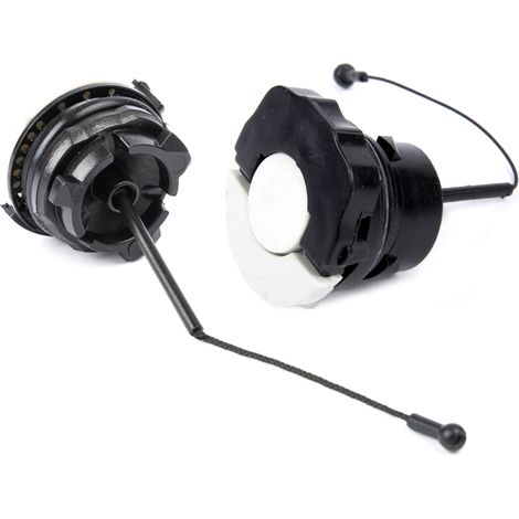 Jardiaffaires – Jeu de bouchons de réservoir 1/4 de tour pour tronçonneuses Stihl – Bouchon carburant et huile – Remplacement références 0000-350-0525/0000-350-0526
