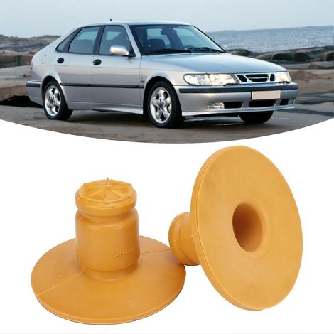 2 butées de ressort arrière en polyuréthane jaune 12802494, hautes performances, excellente élasticité, compatibles avec Saab 9-3 (2003-2015) (1/4)