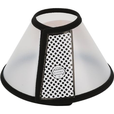 1 cône de récupération pour animaux, collier élisabéthain en plastique, diamètre 20,5 cm, profondeur 11 cm, adapté chats chiens miniatures lapins (1/5)