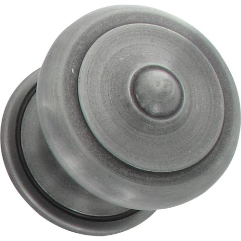 Secury-T – Bouton boule de porte d'entrée rustique 90mm – Finition argent antique – Installation facile avec rosace et vis incluses