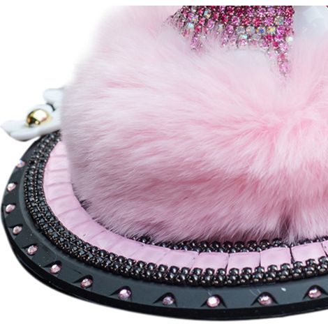 Figurine Chat Décorative Strass Auto Tableau de Bord Parfum Intérieur Ornement Rose (1/3)