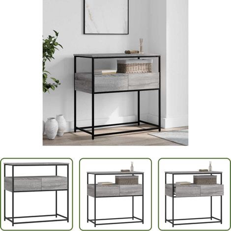 Holzwerkstoff -  Konsolentisch Grau Sonoma 75x40x75 cm Holzwerkstoff (1/5)