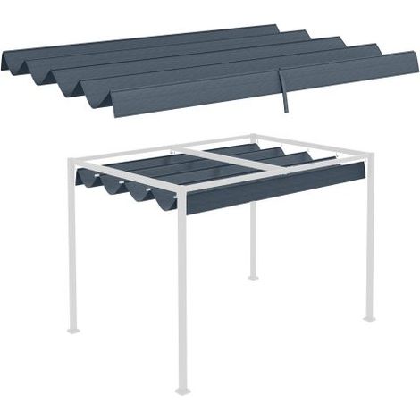 Ersatzdach für Pergola, ca. 3 x 2,5 m Pergola-Schattenabdeckung, Pergola-Dach mit UV-Schutz, für 3 x 2,15 m Dunkelgrau On-Site (1/5)