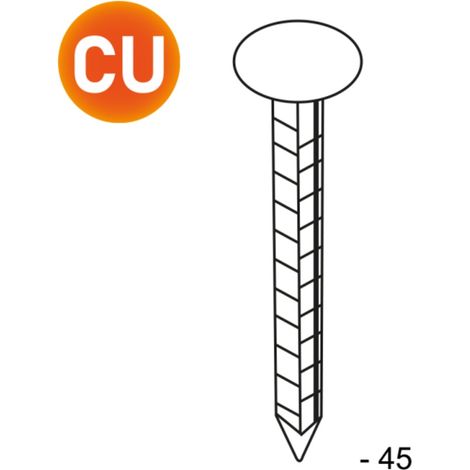 TEL carré cranté cuivre 3x3x45