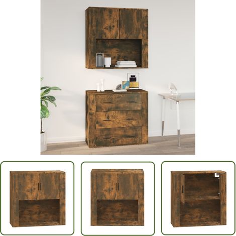 Maison Exclusive Wandschrank Räuchereiche 80x33x80 cm (1/5)