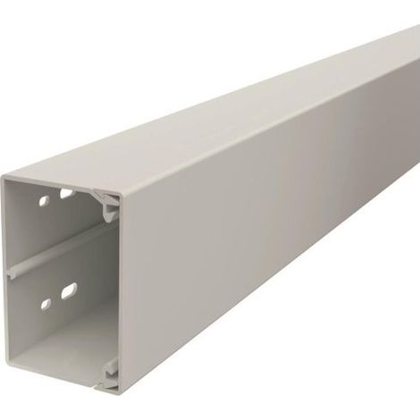 OBO Bettermann Wand- und Deckenkanal mit Bodenlochung 60x90x2000 Polyvinylchlorid lichtgrau RAL 7035, 2 Meter, 6027113