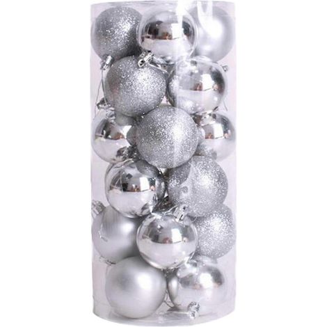Adornos navideños, 24 unidades, bolas de Navidad de 40 mm para árbol, adornos colgantes para fiestas y decoración del hogar, n.º 4379 (1/3)