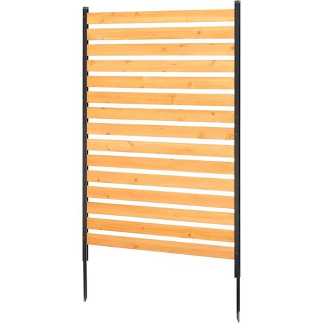 Installation Facile avec Piquets Clôture Brise-Vue Bois 980x1550 mm Cache Climatiseur Extérieur Jardin (1/5)
