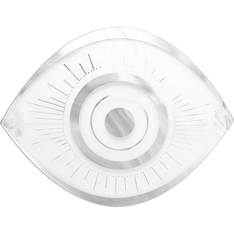 Dessous d'Assiette et Plat de Présentation en Verre Transparent Design Œil 43 x 33 cm - PANGIVO (1/5)