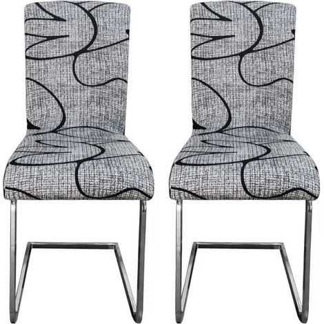 Housse De Chaise - Polyester Élasthanne - Extensible Lavable En Machine - Pour Salle À Manger Bureau Restaurant - Lot De 2