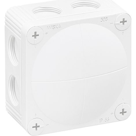 Wiska 10060610 Abzweigkasten (L x B x H) 85 x 85 x 51 mm Weiß IP66 1 St.