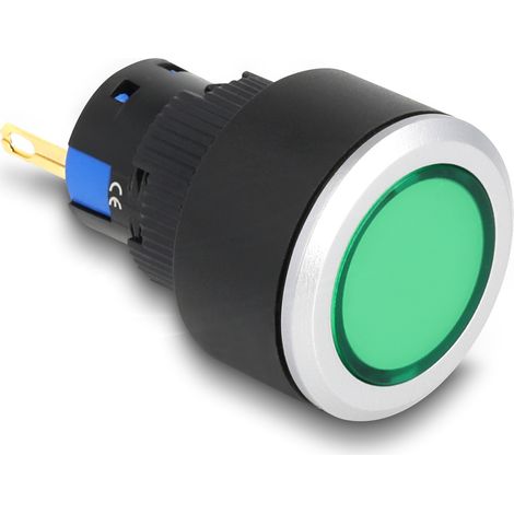 Dispositivo di comando Delock 16 mm plastica verde saldatura (1/2)