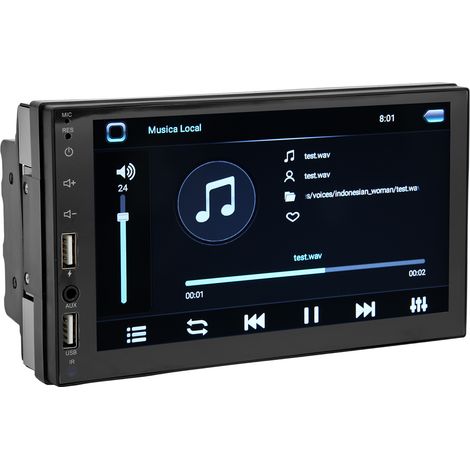 Autoradio multimédia avec écran tactile 7 pouces, Bluetooth et navigation GPS avec image de recul pour Android 10.1 (1/5)