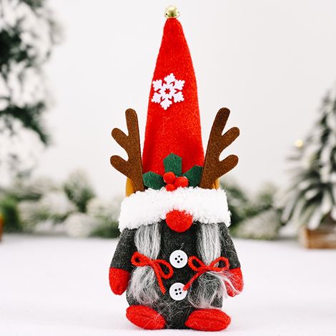 Autres décorations de Noël, ornements de gnomes de Noël, gnomes du Père Noël, décorations de Noël, ornements du père Noël, poupées en peluche(Poupée femme bois) (1/5)